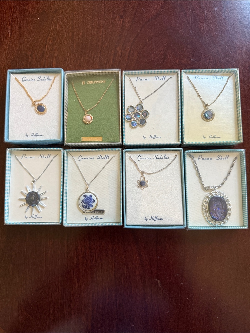 Vintage Assorted Hoffman & H Creation Women’s Gold Shell & Stone Necklaces